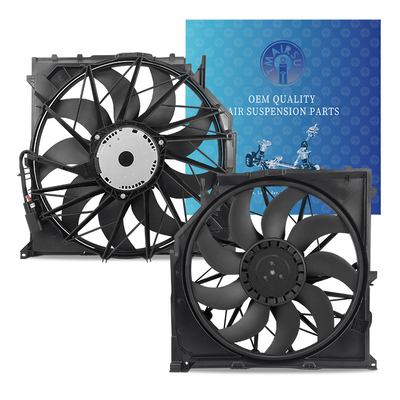 E83 Ventilatore di raffreddamento del radiatore per tensione del motore 600W ISO TS15949 Certificato 17113442089 17423442096